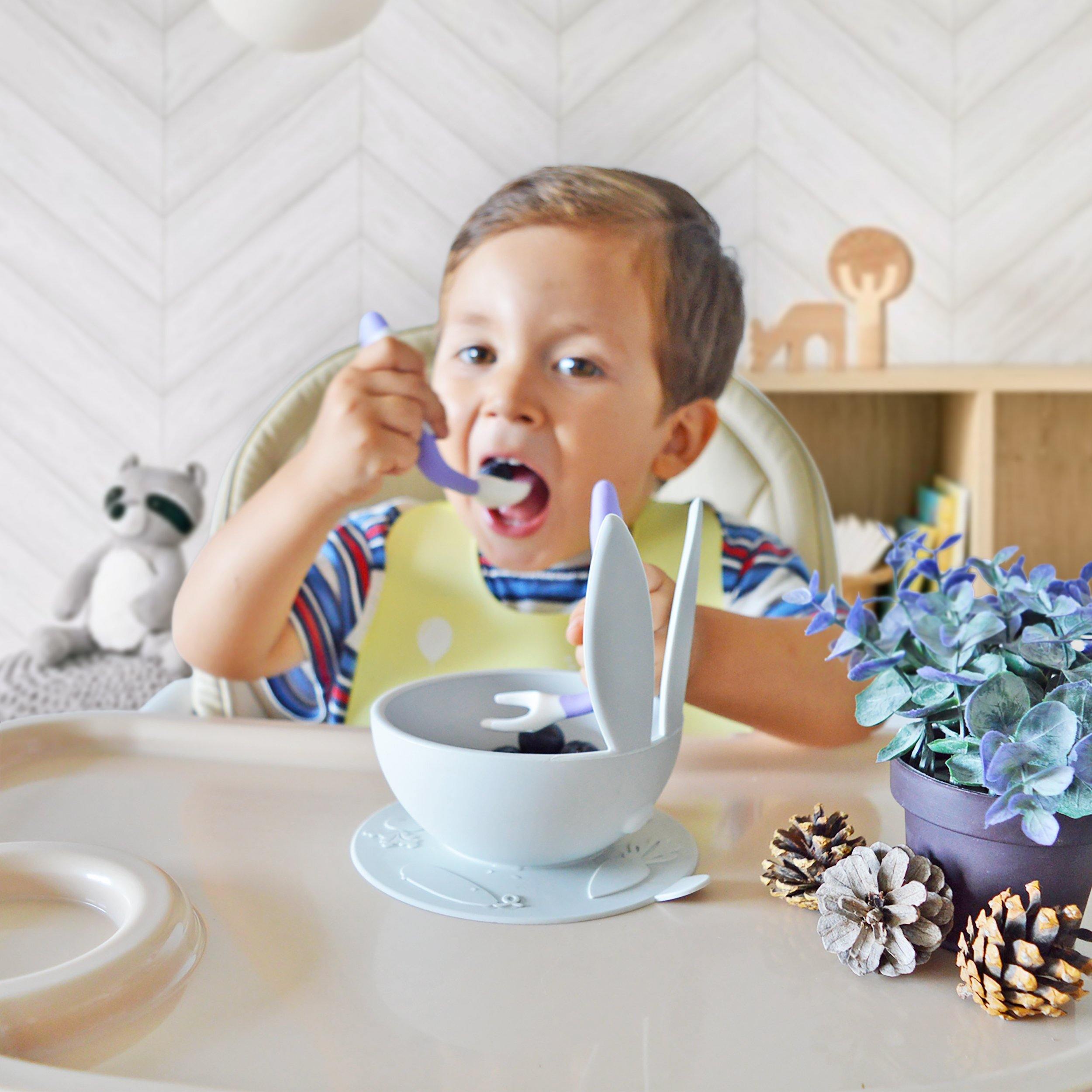 Assiette à Dîner Pour Bébé, Assiette Divisée En Silicone Pour Bébé, Assiette  D'alimentation Pour Tout-petits Avec Ventouse 