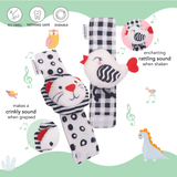 Brunoko 3-in-1 Baby Toy Socks Set - Brunoko