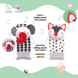 Brunoko 3-in-1 Baby Toy Socks Set - Brunoko