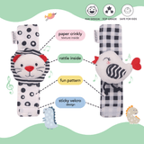 Brunoko 3-in-1 Baby Toy Socks Set - Brunoko