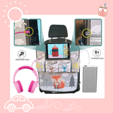 Brunoko Car Back Seat Organizer and Seat Belt Cover - Brunoko