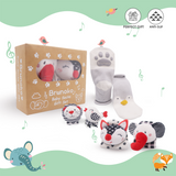 Brunoko 3-in-1 Baby Toy Socks Set - Brunoko
