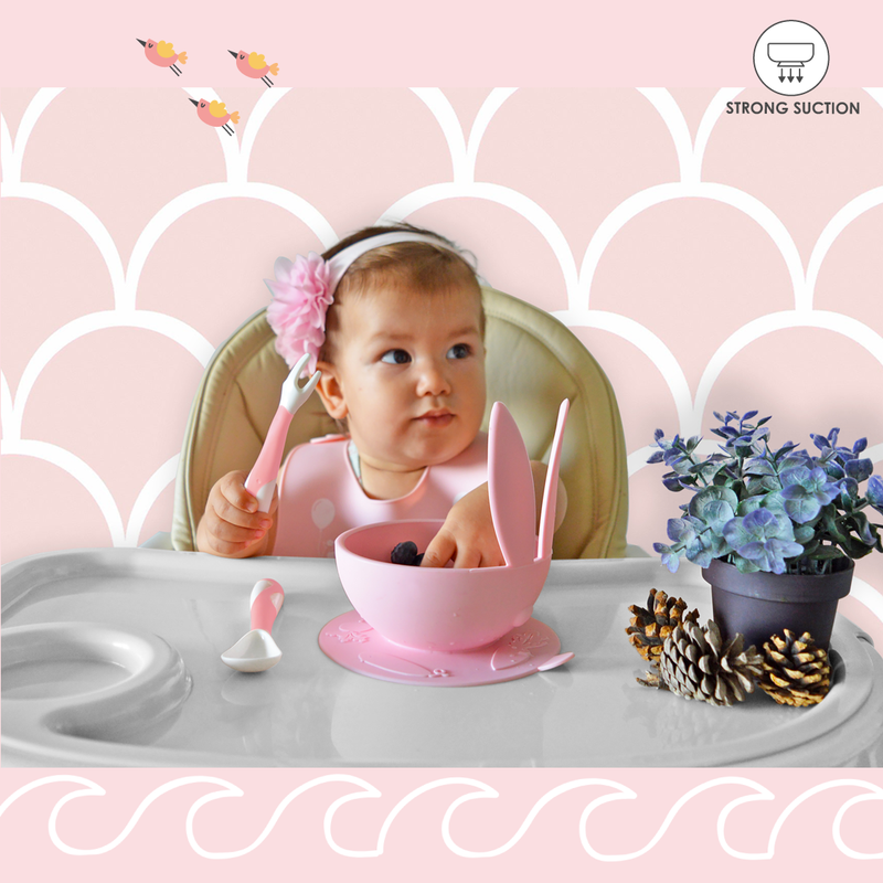 Brunoko 4in1 Baby Cup and Bowl Set (Pink) - Brunoko