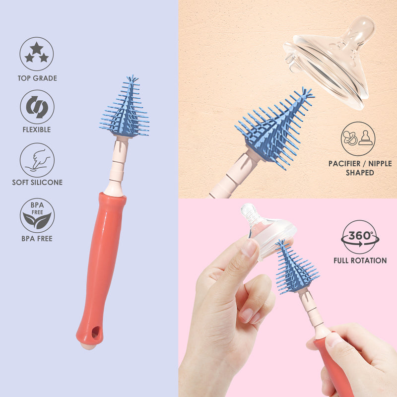 Ensemble de brosses en silicone pour biberon – Brunoko