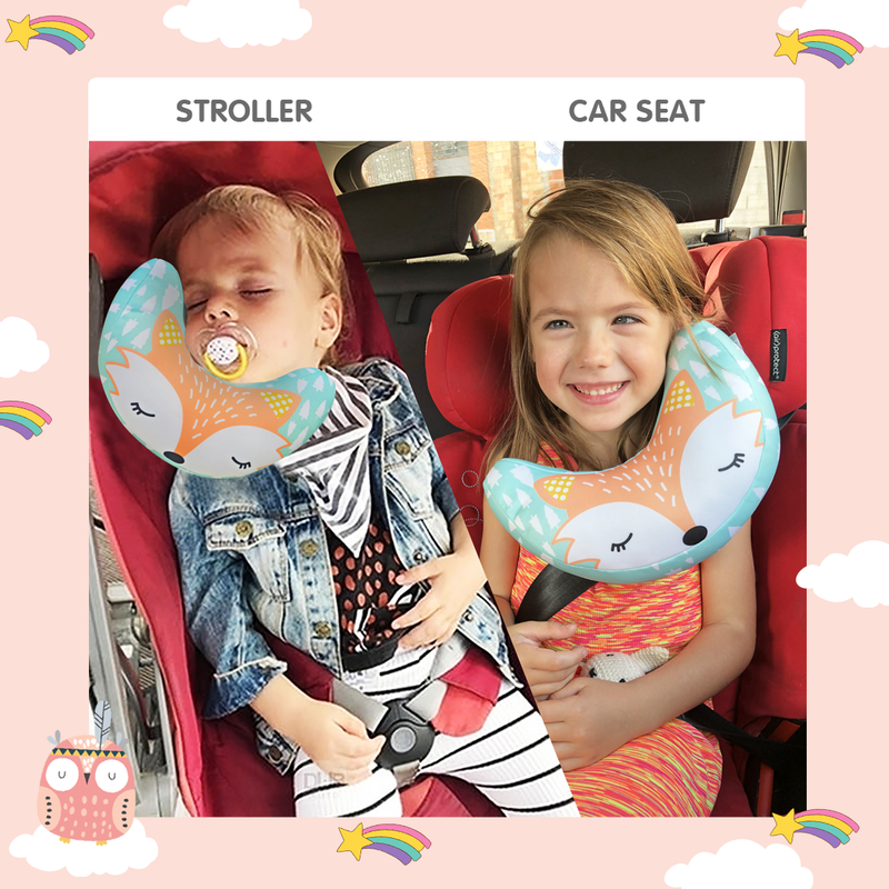 Premium 2in1 Baby Car Seat Head Support and Seat Belt Cover Brunoko