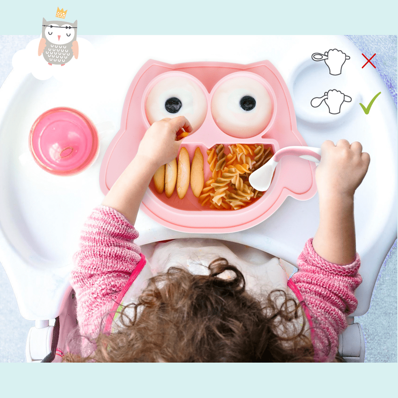 Achat Set de repas + couvert + bavoir Ocre - Assiette bébé/enfant