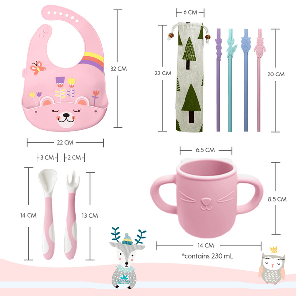 Brunoko 4 in 1 Open Training Cup Set (Pink) - Brunoko